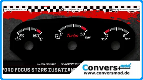 Ford Focus ST 2 RS 1.8 Bar  Zusatzanzeigenscheibe